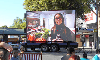 Mobile LED screens for digital advertising