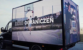 Advertise with large screen truck