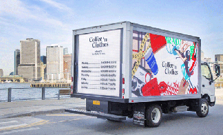 Truck mounted screen for advertising purpose