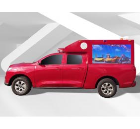 Led screen on pickup truck