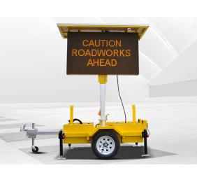 P10 Single yellow highlighted VMS trailer for 24/7