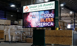 Programmable moving LED advertisement
