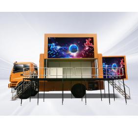 Mobile advertising truck for touring performances
