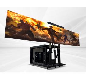 Three-sided folding screen LED truck body