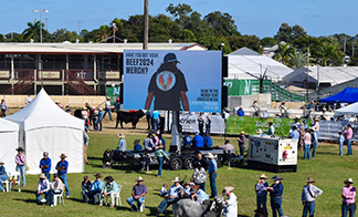 The large LED trailer promotes the “BeefAustralia” show in Australia