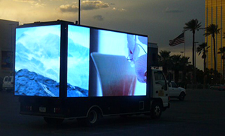 Advertise with LED screen truck