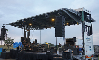 Exhibition stage truck for outdoor branding activities