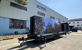 The 28sqm LED screen trailer arrived in Australia and was put into operation
