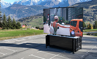 Mobile LED Containers for Immersive Outdoor Displays