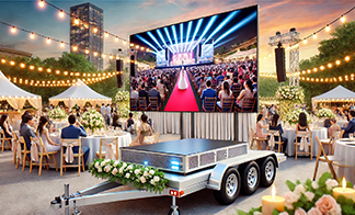 Using Trailer Mounted Screens for Wedding and Private Events